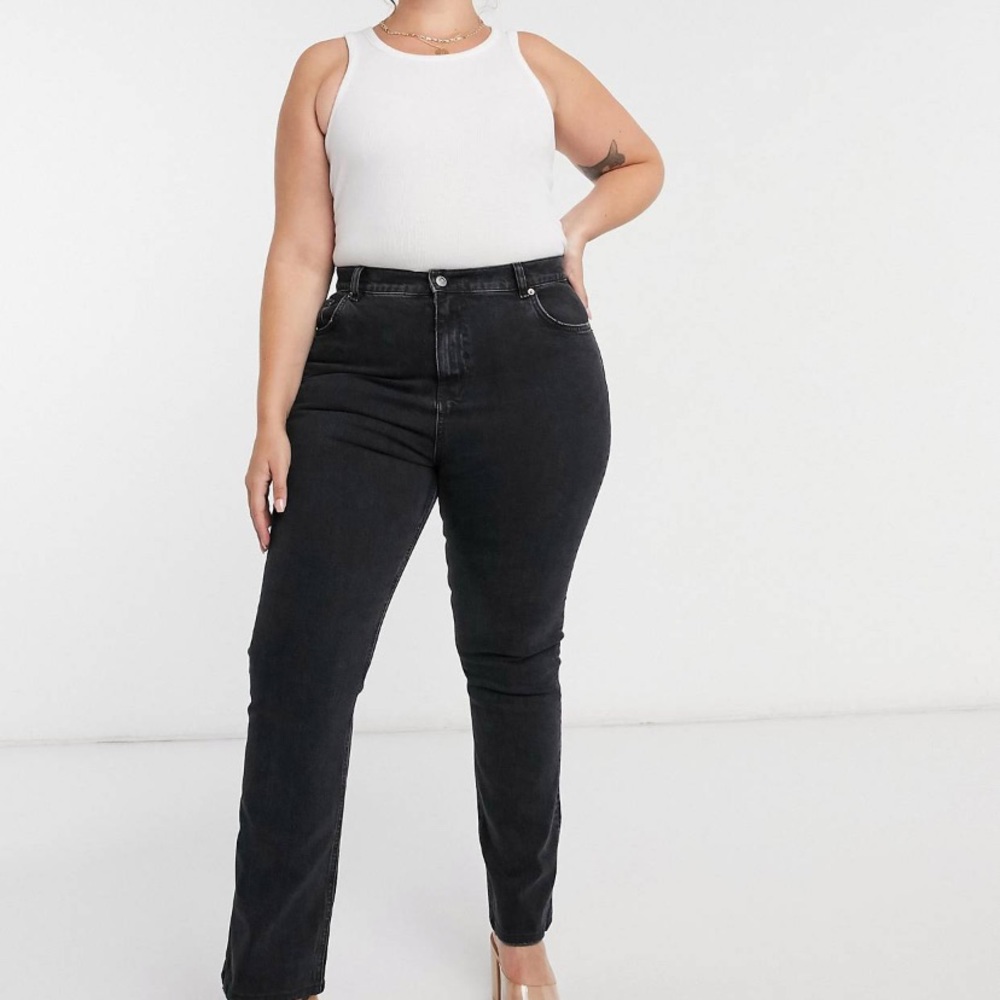 ASOS Curve high rise 70’s stretch flare jeans